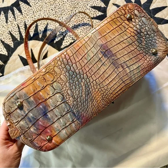 Brahmin Multicolor Croc-Embossed Tote - Picture 15 of 16